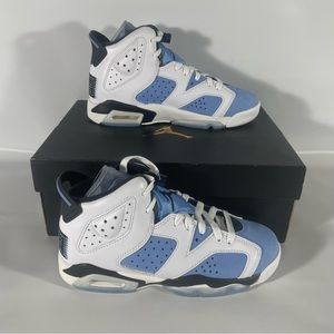 Nike Air Jordan 6 Retro GS 'UNC HOME' University Blue 384665-410 Size 3.5Y NEW